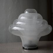 Vintage Lotus Table Lamp by Carlo Nason for Mazzega, Blown Murano Glass, Rare