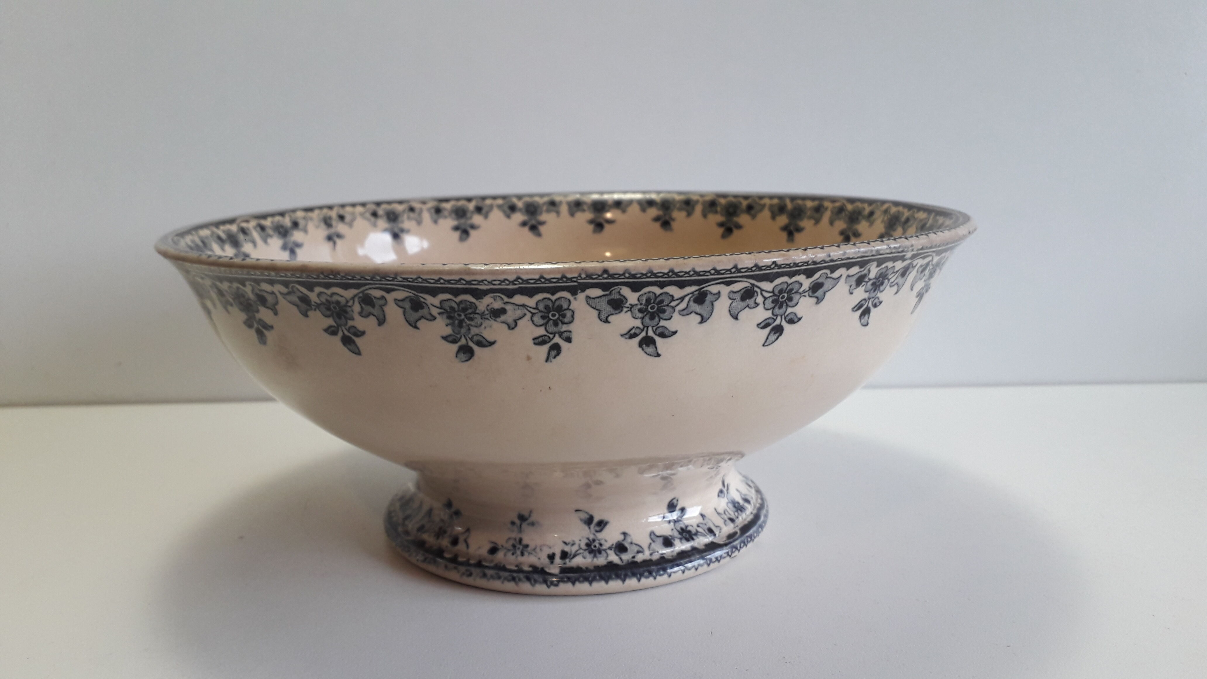 Decor floral salad bowl Choisy Le Roi H.B & cie