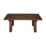 Table brutaliste en chêne massif