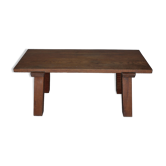 Table brutaliste en chêne massif