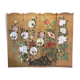 Screen 4 works in bois with peinture on papier style art de co