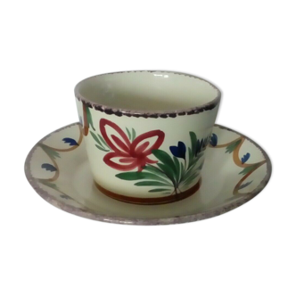 Tasse en faience de Quimper HB