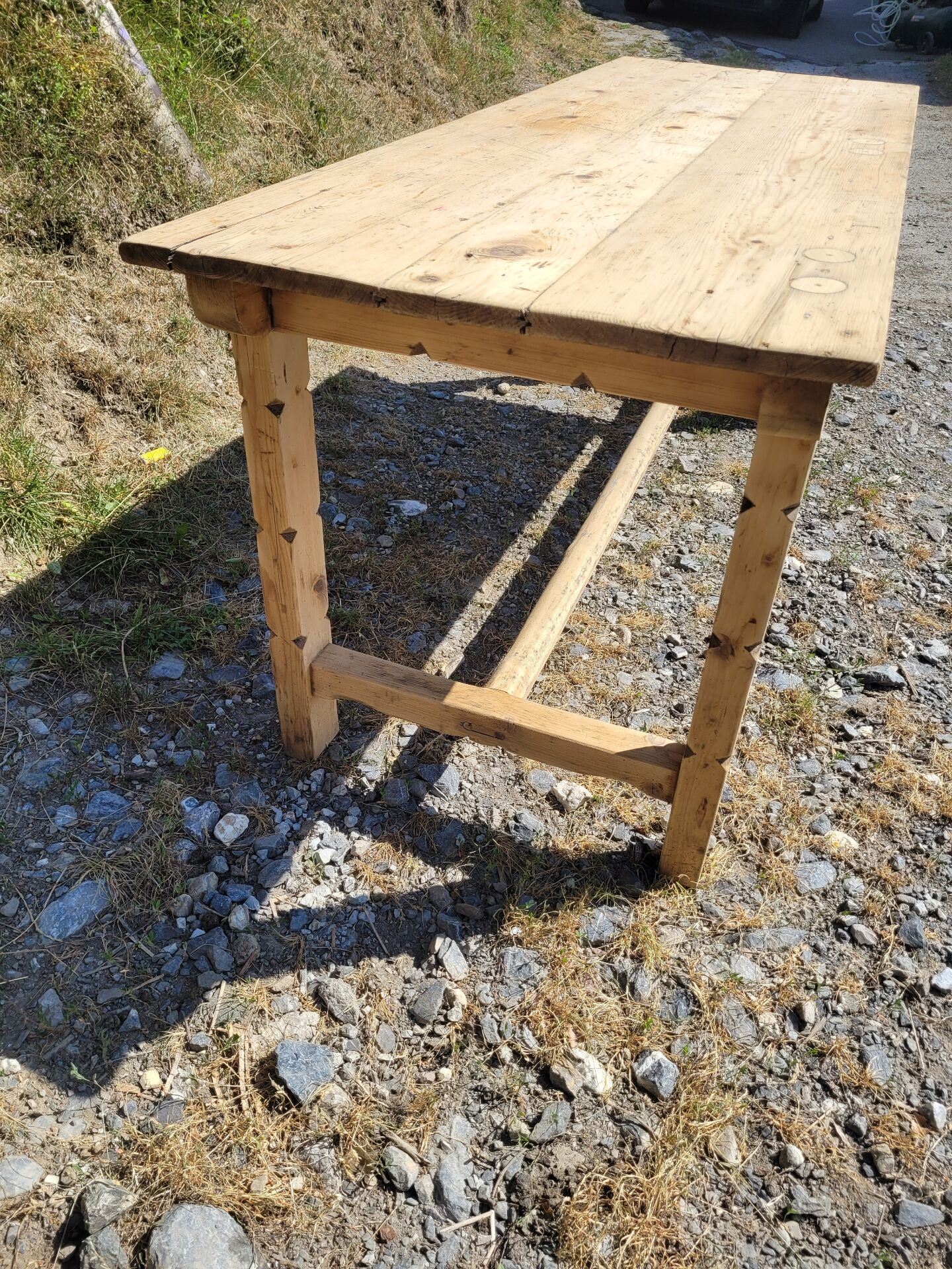 Ancienne table a manger de ferme sapin