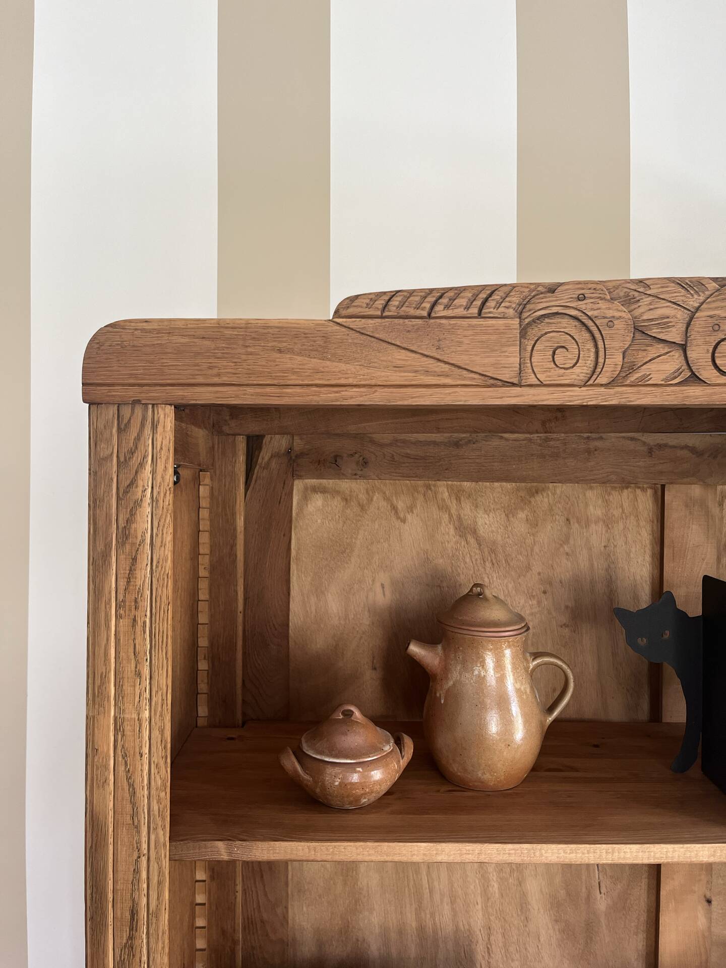Art Deco library in solid oak