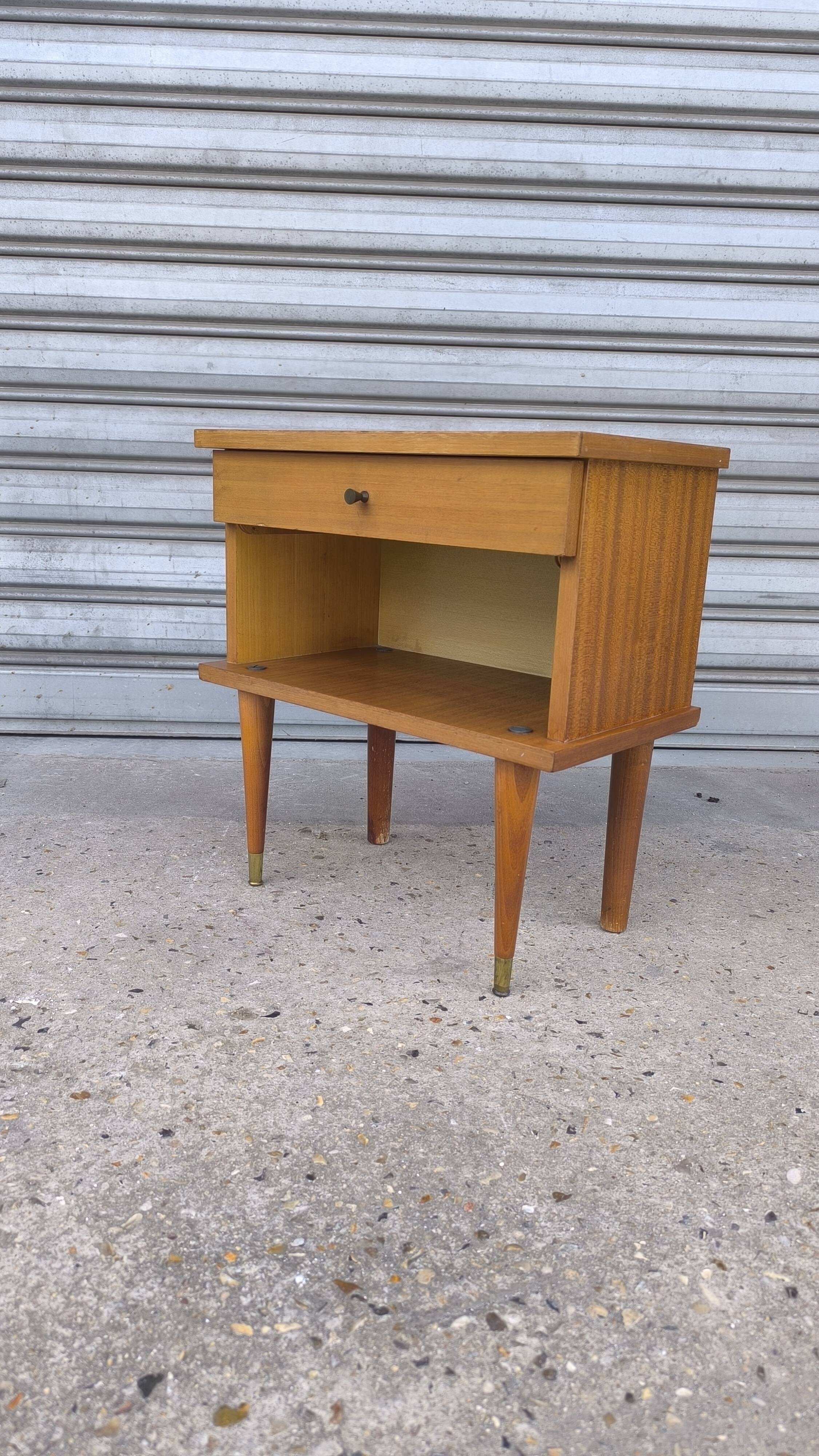 Scandinavian teak bedside table 1960