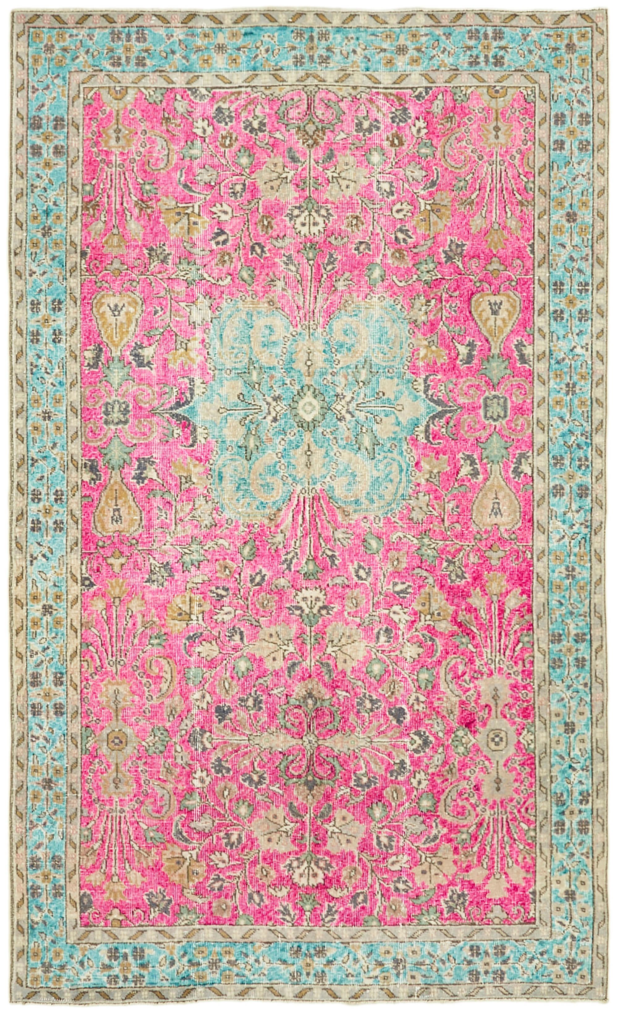Hand-Knotted Vintage Anatolian 1980s 165 cm x 270 cm Multicolor Rug