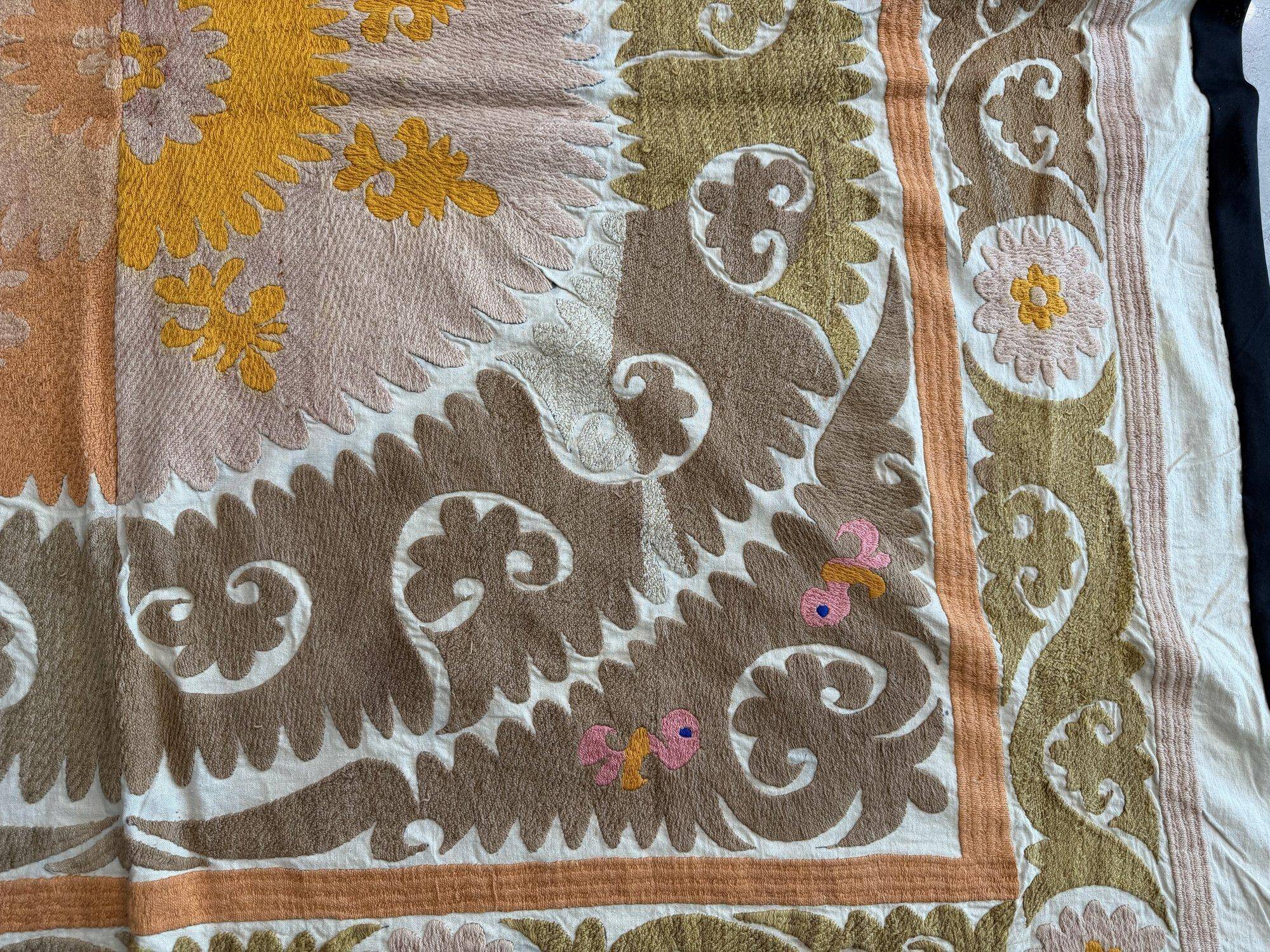 Vintage hand-embroidered tablecloth 150x153 cm