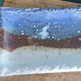 Brutalist ceramic pen holder, signed