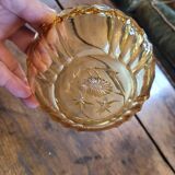 Amber glass catchall dish – 1940s–1950s
