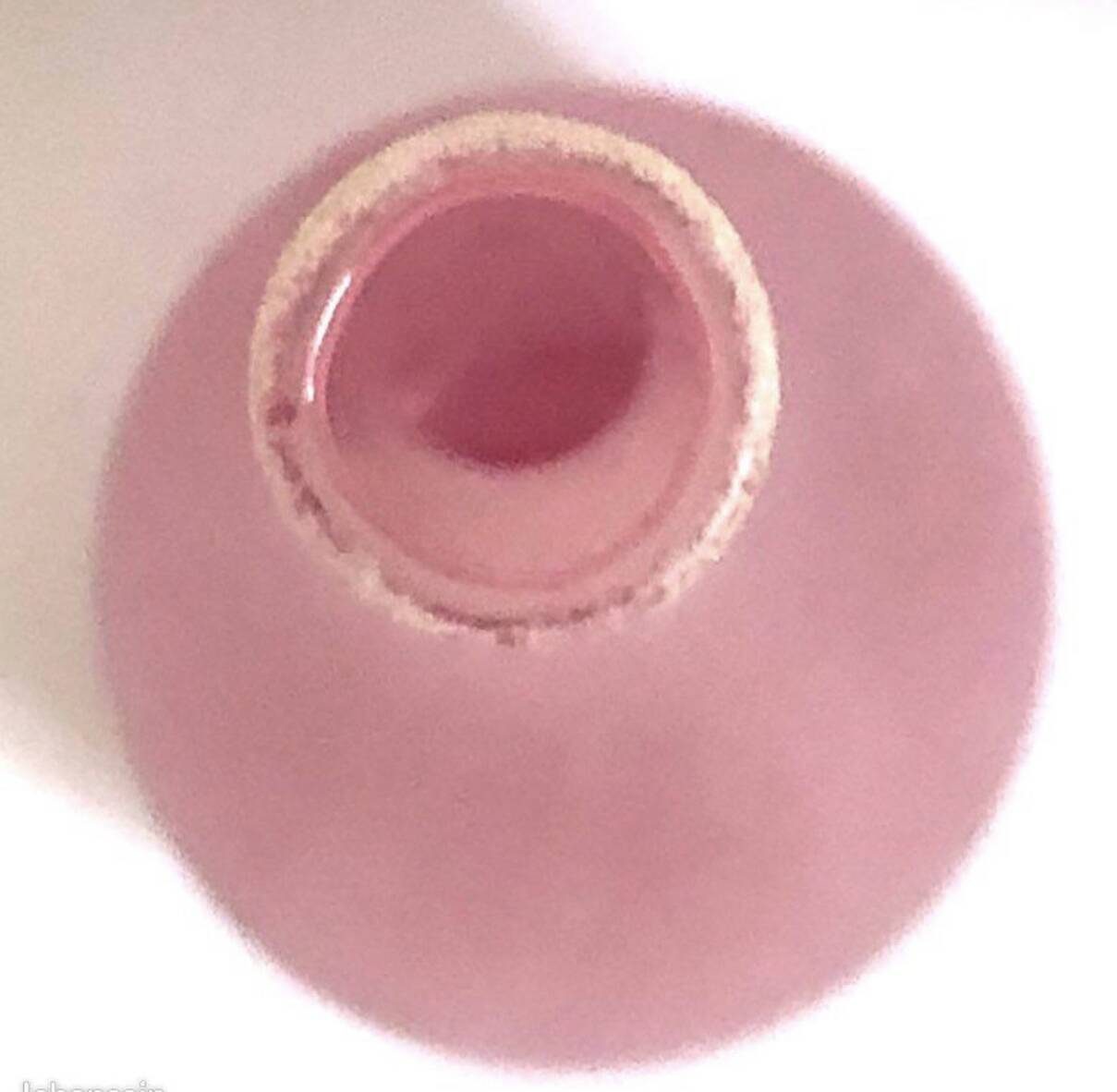 Tall pink glass paste soliflore vase