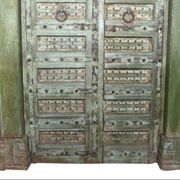 Old Indian door in old teak, original piece and patina