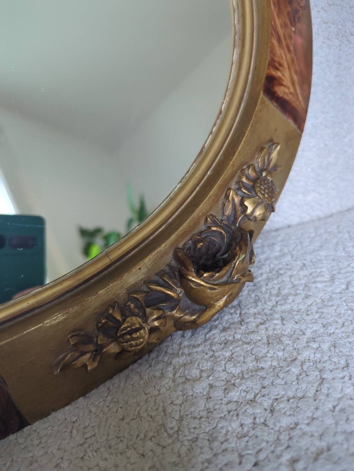 Art Deco oval mirror from the 1930s