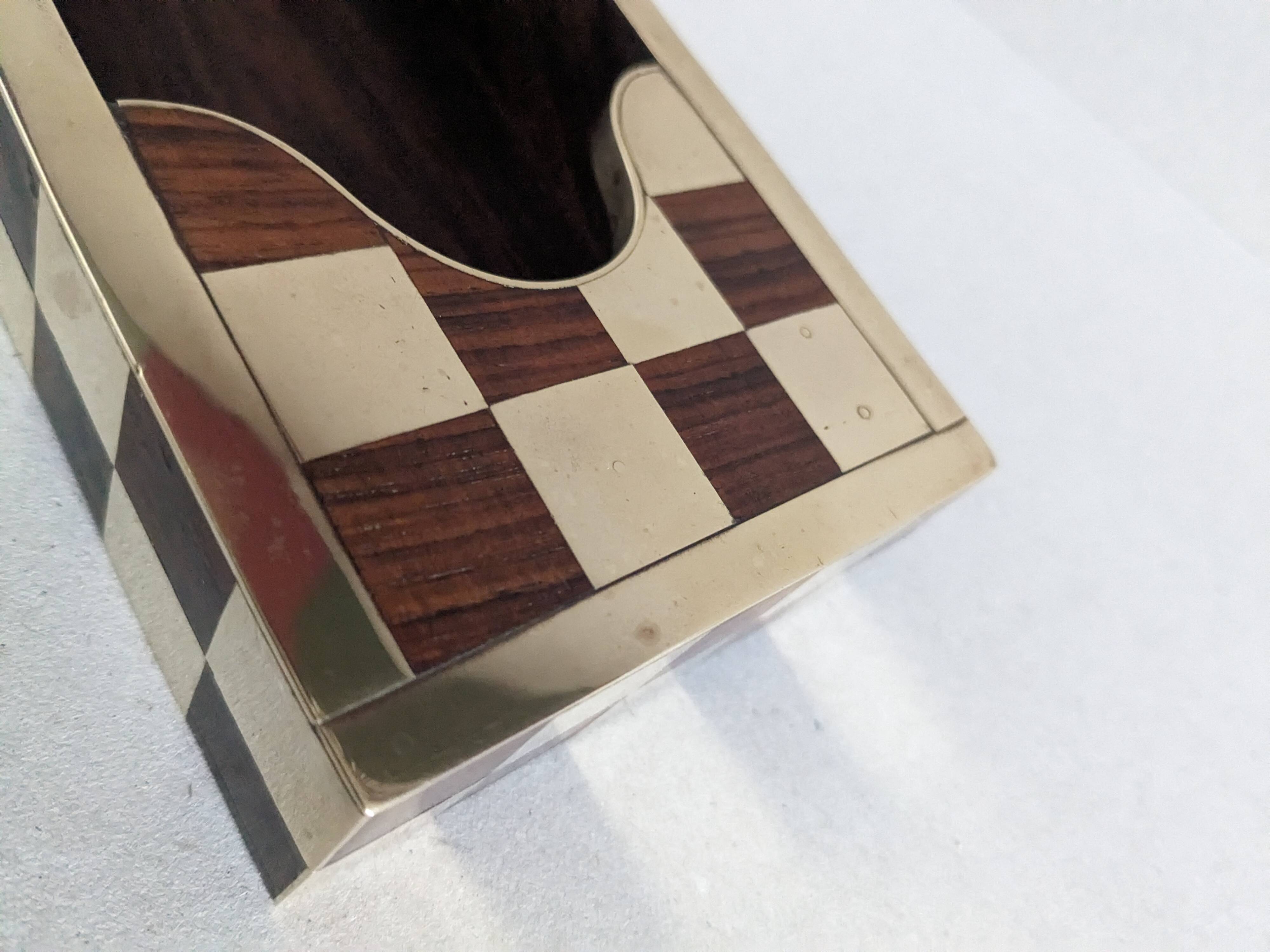 Art Deco box, rosewood and brass