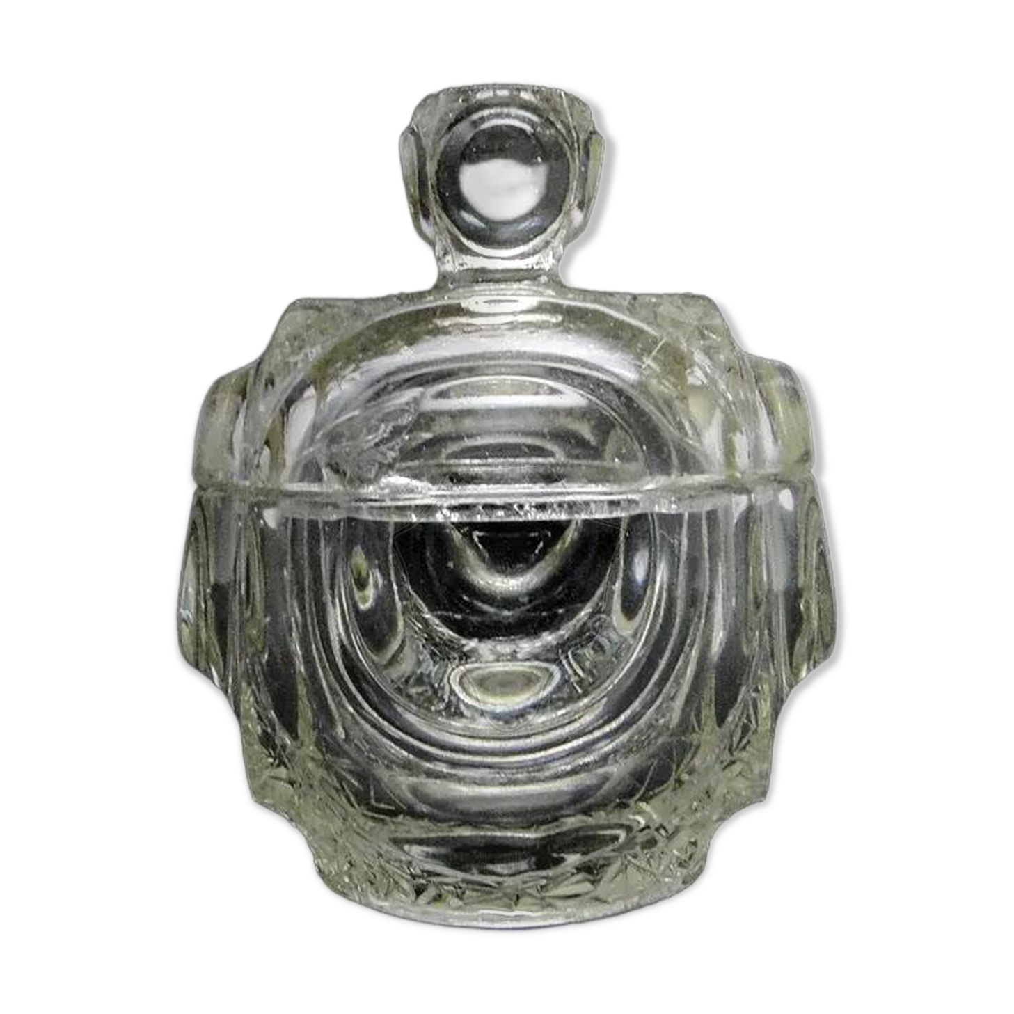 Sugar bowl, postmodern new look, glass, Poland, 1970s