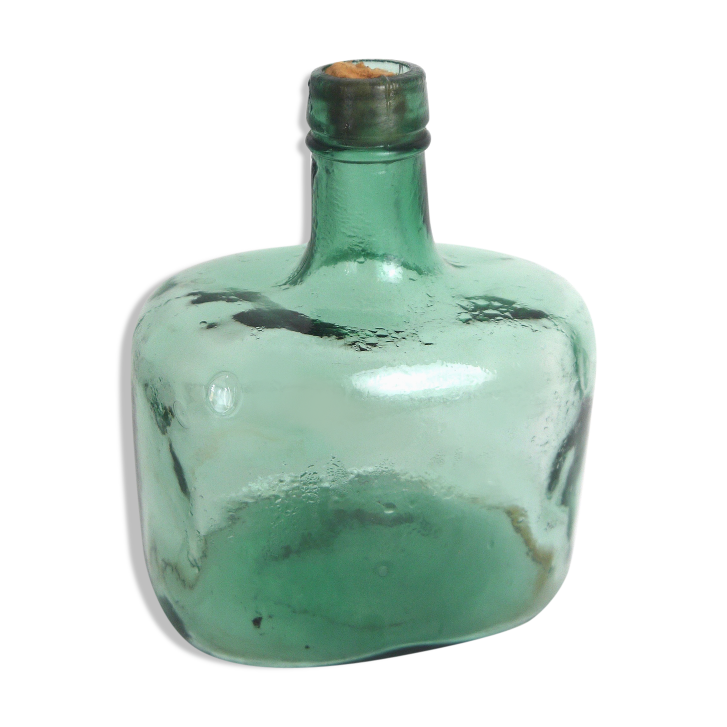 Demijohn oval blue-green