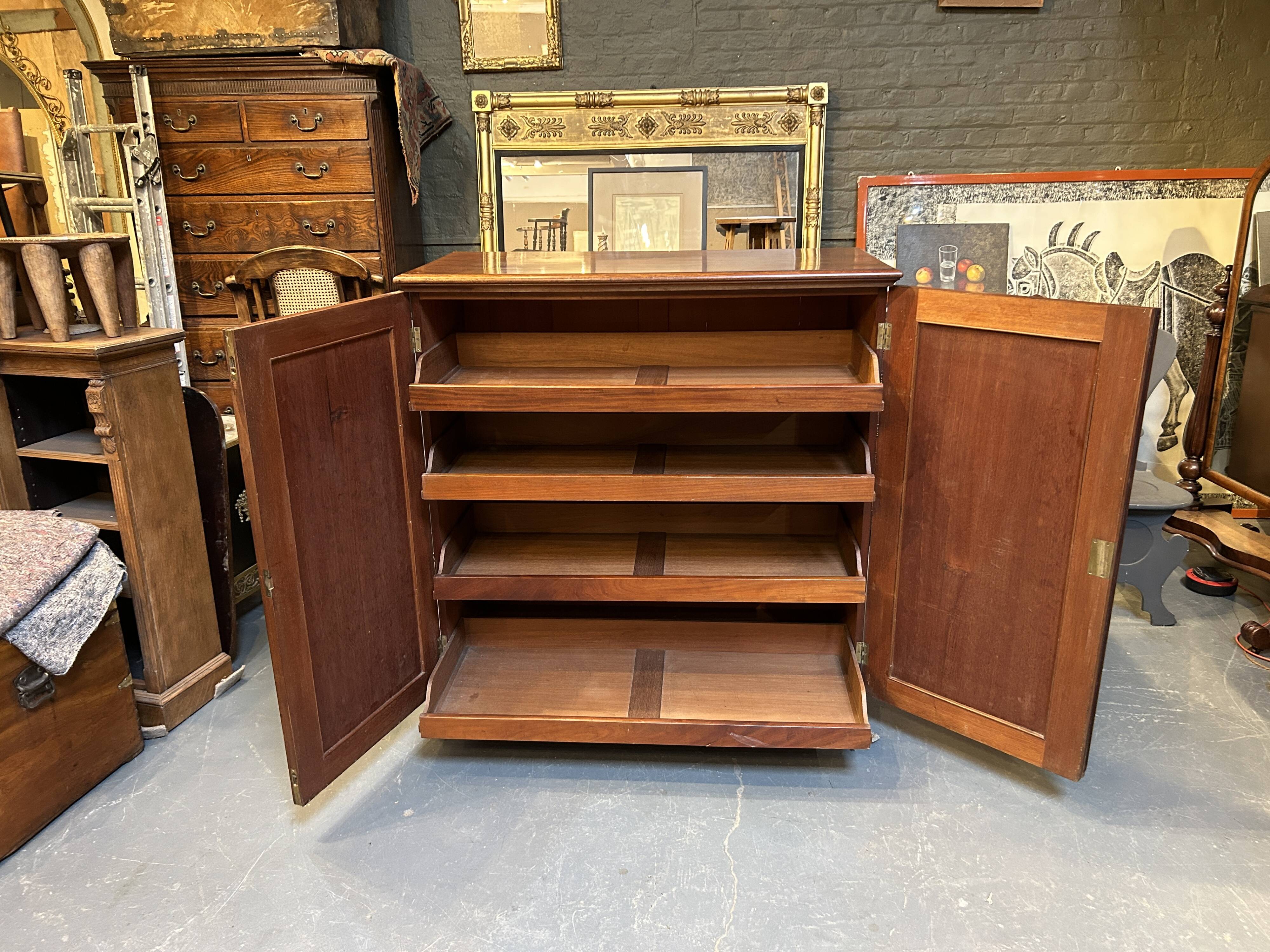 C19th linen press cupboard by Heals