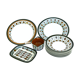 Lot of 2 dishes, 7 hollow plates, ramekin and sausage Boch Belgium, Nut collection