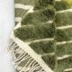 Tapis berbère marocain M'rirt bicolore vert 2,91x2,04m