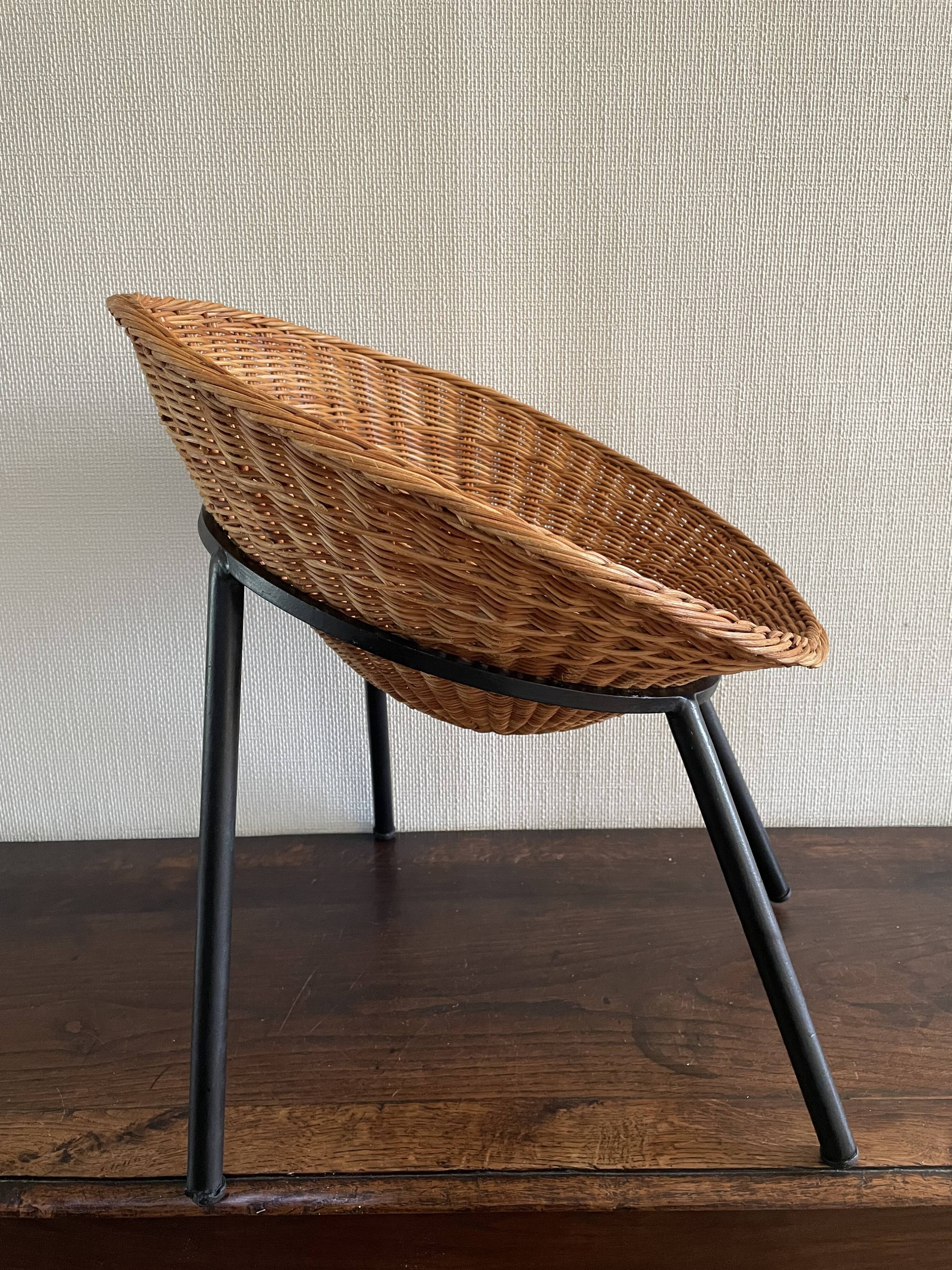 Children's armchair "Corbeille" 50s