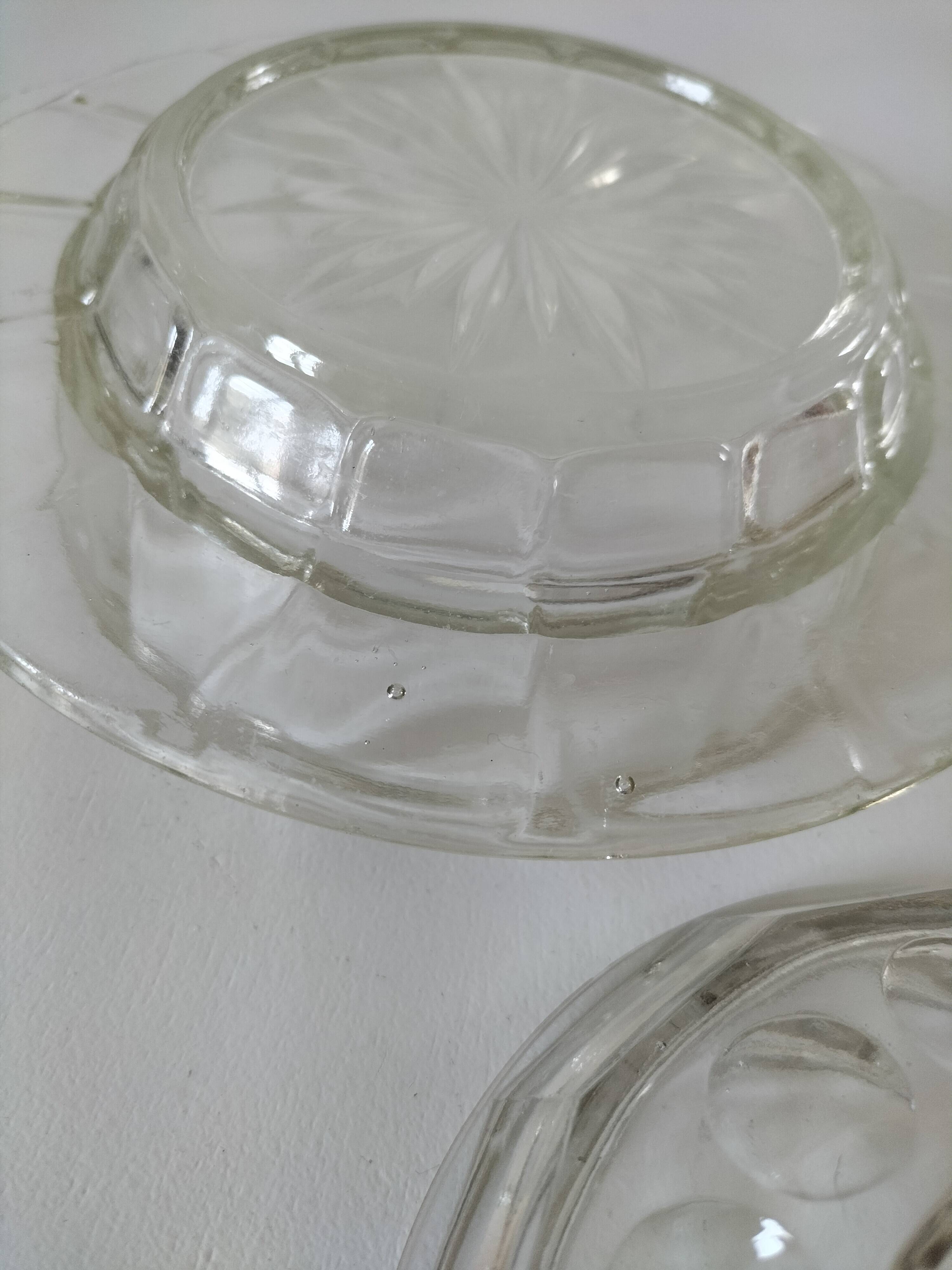Pressed glass bell jar from the 50s
