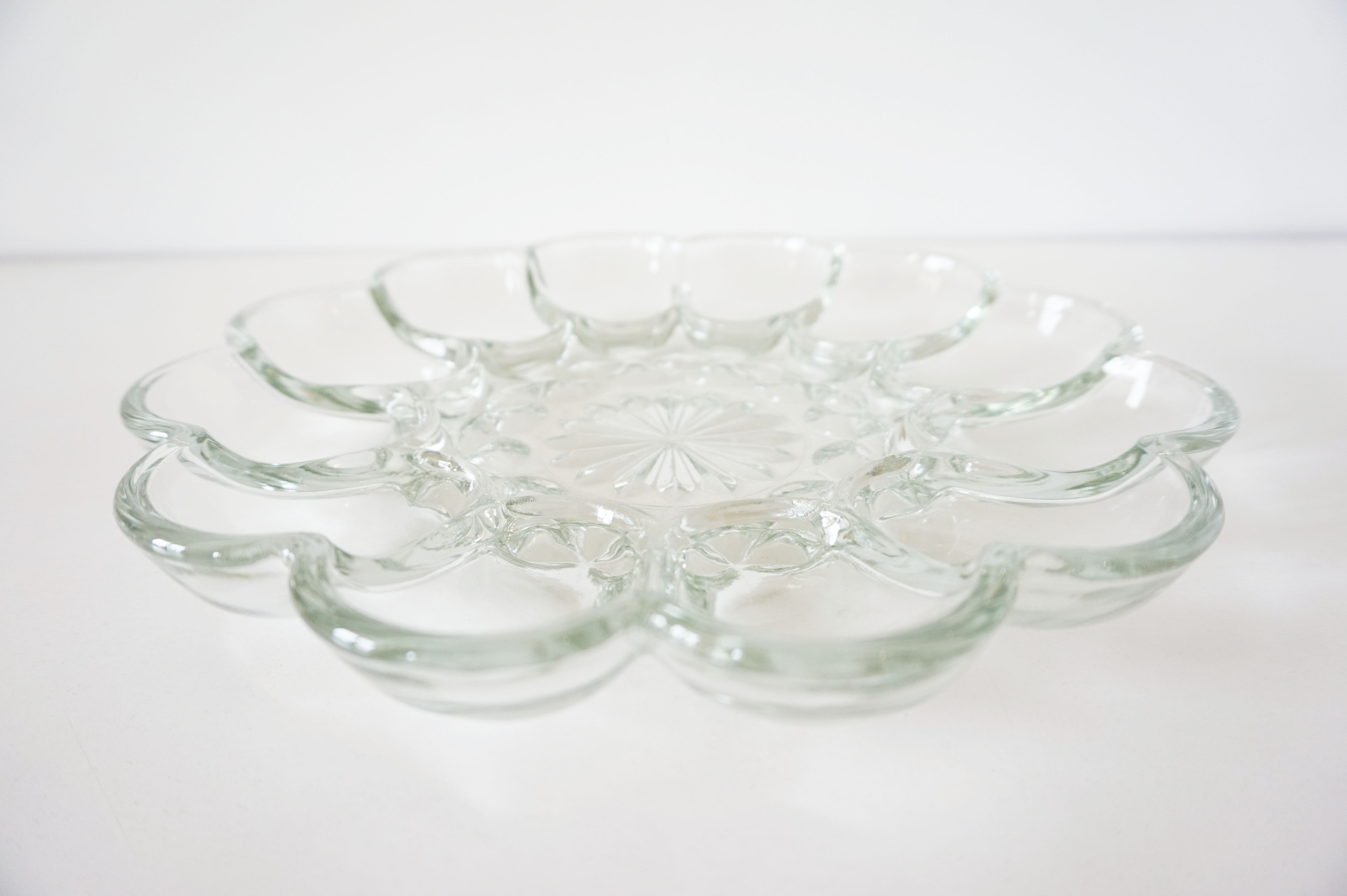 Flower glass presentation plates