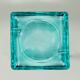 1970s mid-century aquamarine ashtray by Fontana Arte. Made in Italy