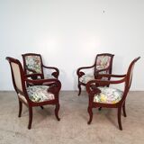 4 armchairs from the Restoration period (19th century)