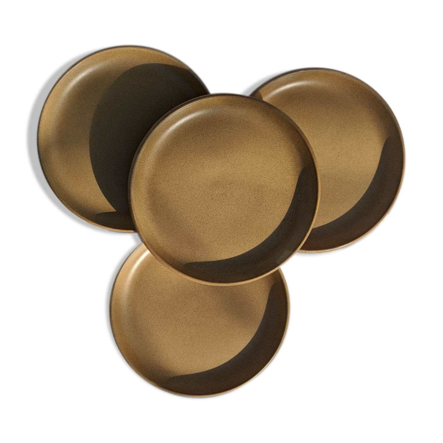 Assiettes beige moucheté de Sarreguemines