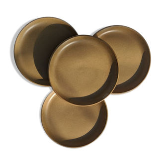 plates (4) beige speckled sarreguemines
