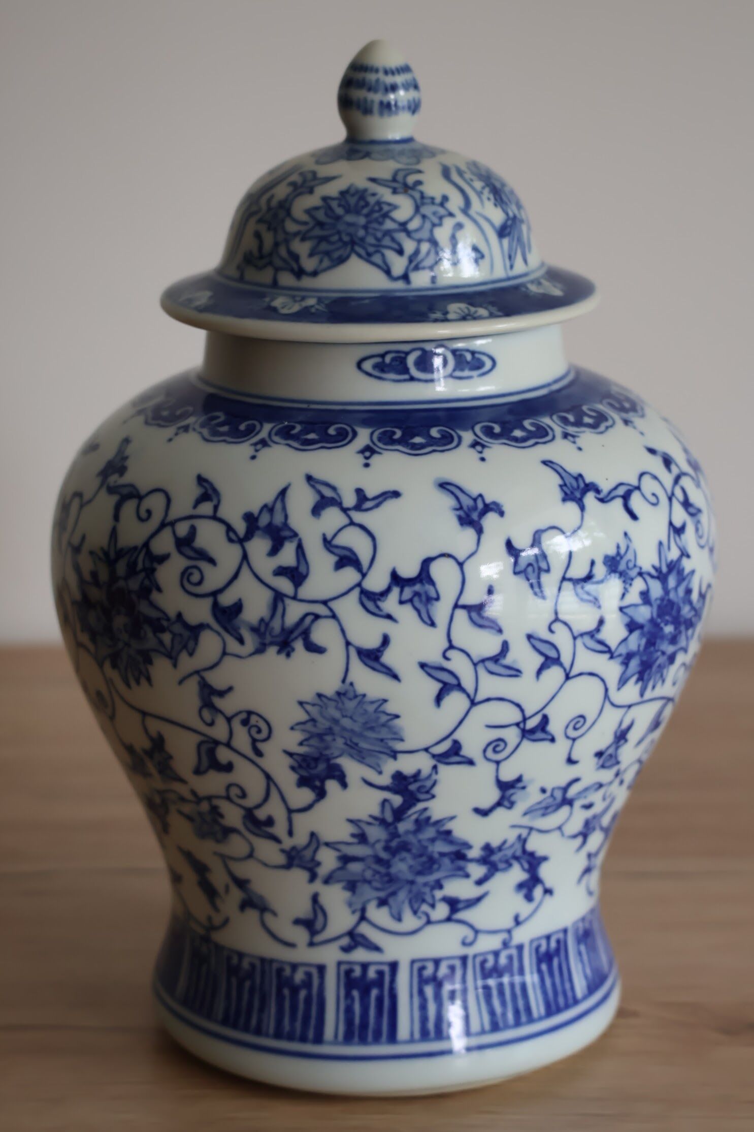 Grand pot à gingembre en porcelaine chinoise