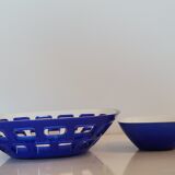 Vintage bread basket and bowl cup Guzzini design Italy