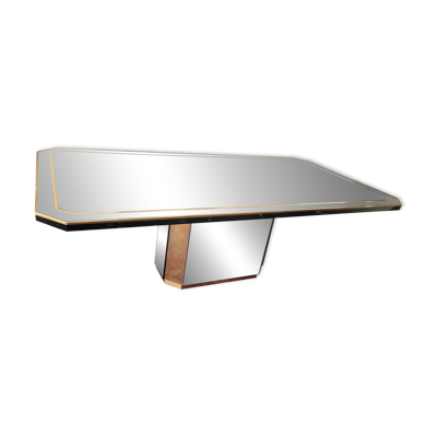 Grande Table Laque et Laiton de J.C Mahey