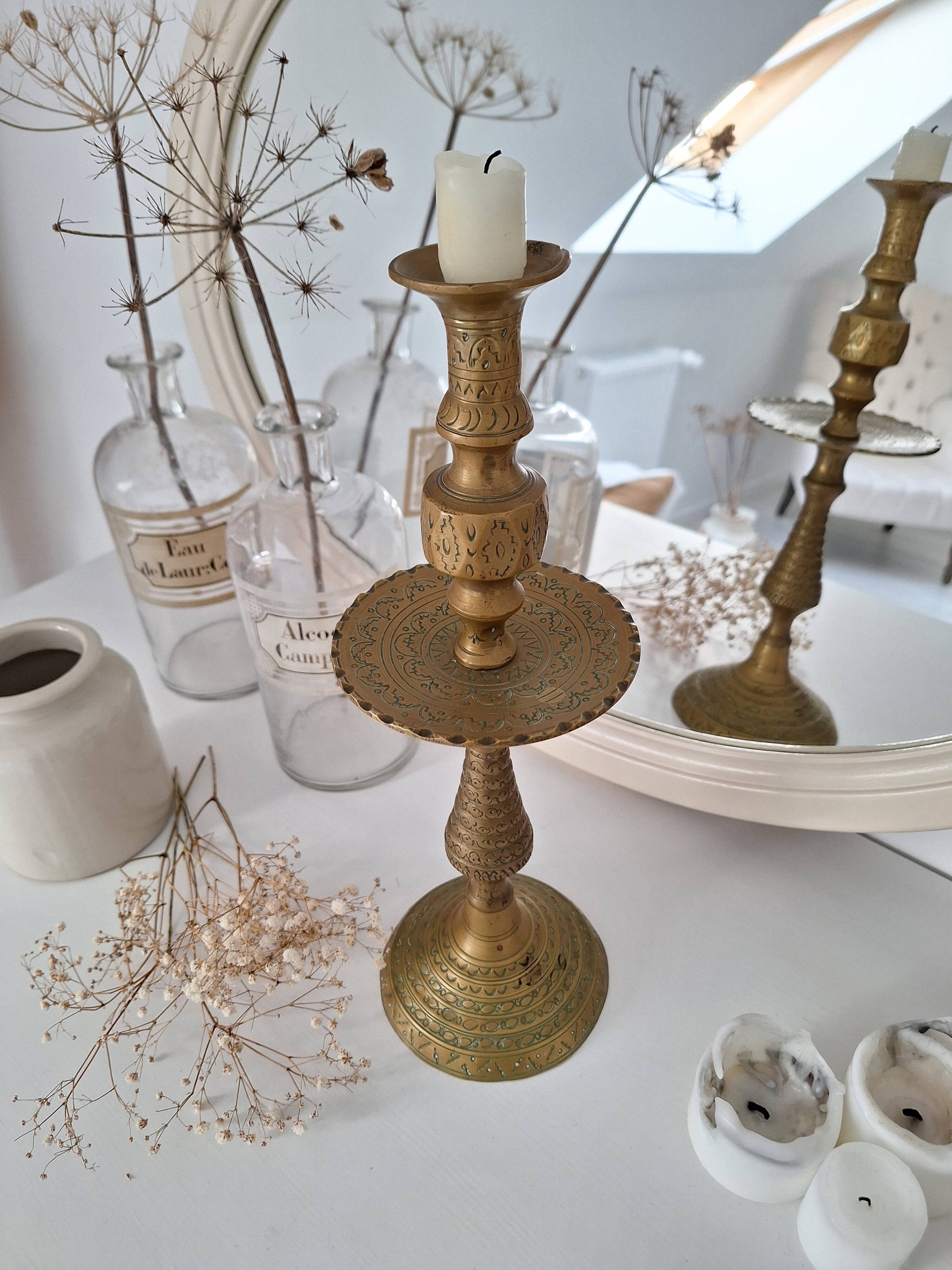 Vintage brass candle holder