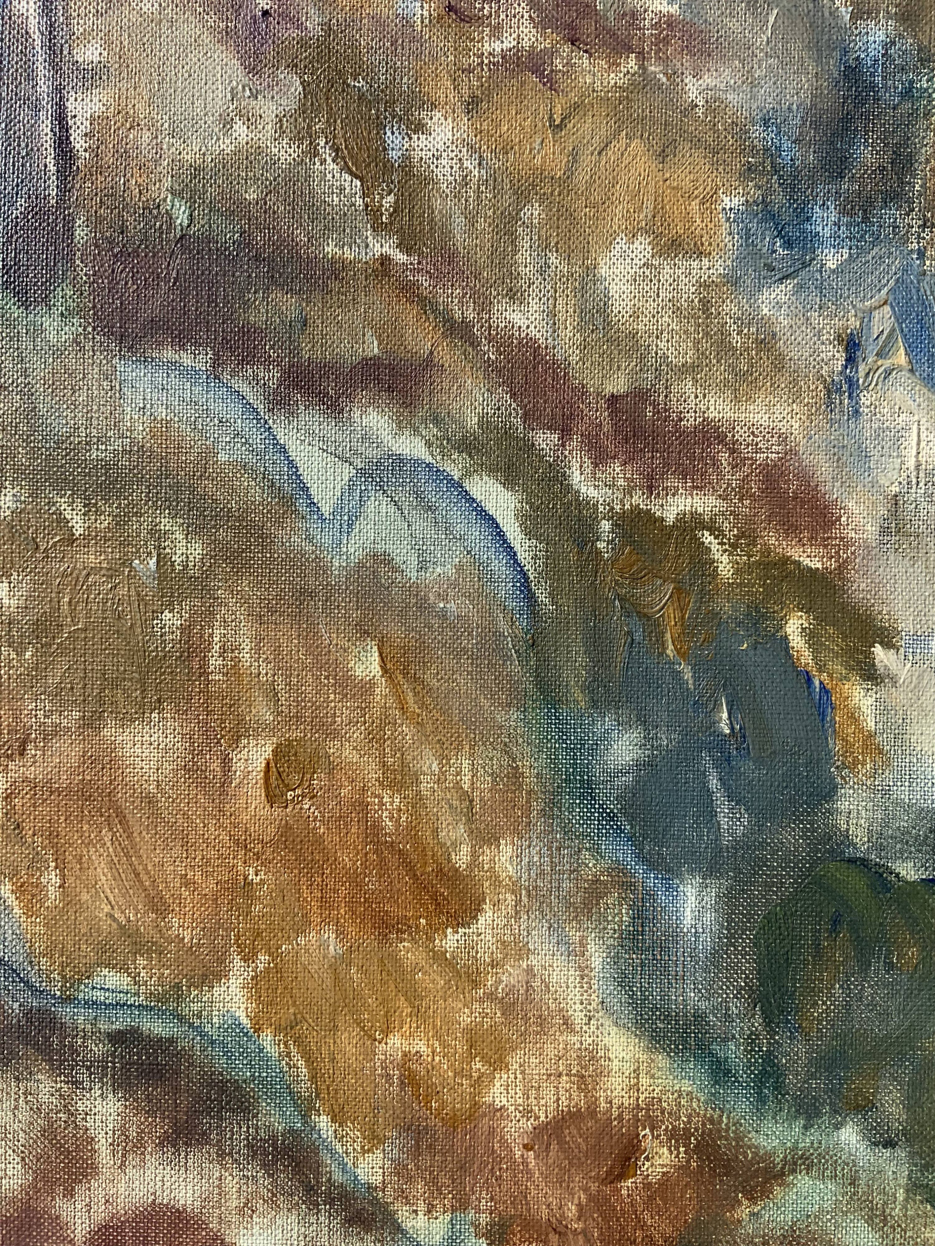 Vintage Oil On Canvas Landscape By Eva Eneroth, Paris, Mid 20th Century