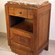 Art Deco bedside table in wood and marble