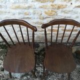 Mismatched bistro chairs
