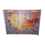 Educational wall map 90s