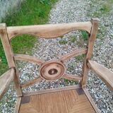 Paire de fauteuils anciens vintage en bois