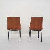 Set of two Friso Kramer for Auping '"Euroika" plywood dining chairs, The Netherlands 1960's