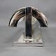 Czechoslovak Art Deco chrome wall light with milk glass, 1930s