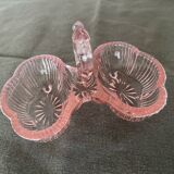 Pink double glass salt shaker
