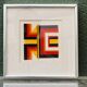 Set of two abstract screen prints, signed L Cohe.
