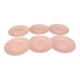 6 pink dessert plates