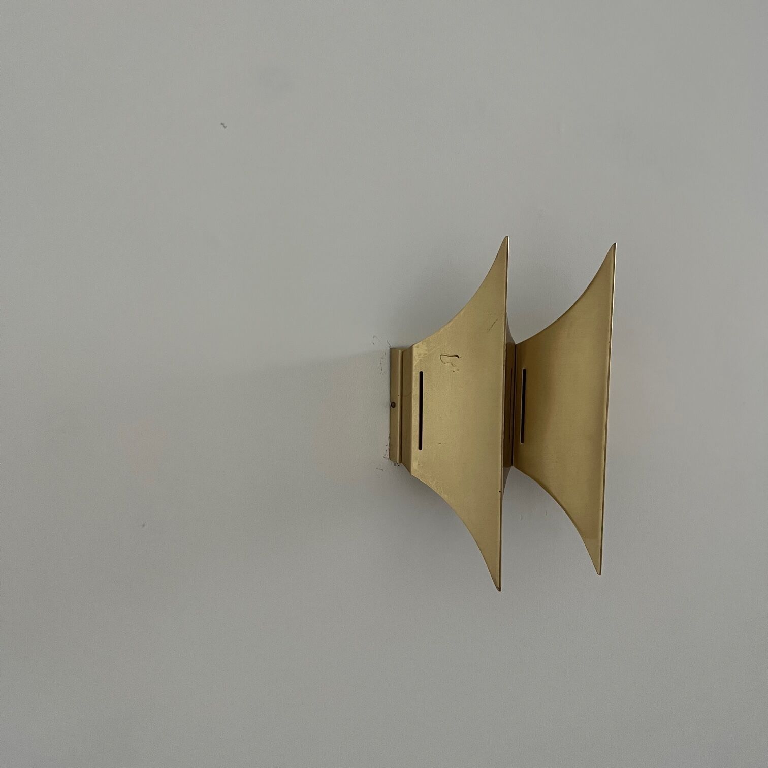 Mid-century brass gothic wall lights by Bent Karlby (3 pieces available)