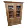 Grande vitrine ancienne en bois massif blond façon meuble d'apothicaire