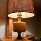 Vintage turned wood lamp – 70s chalet style