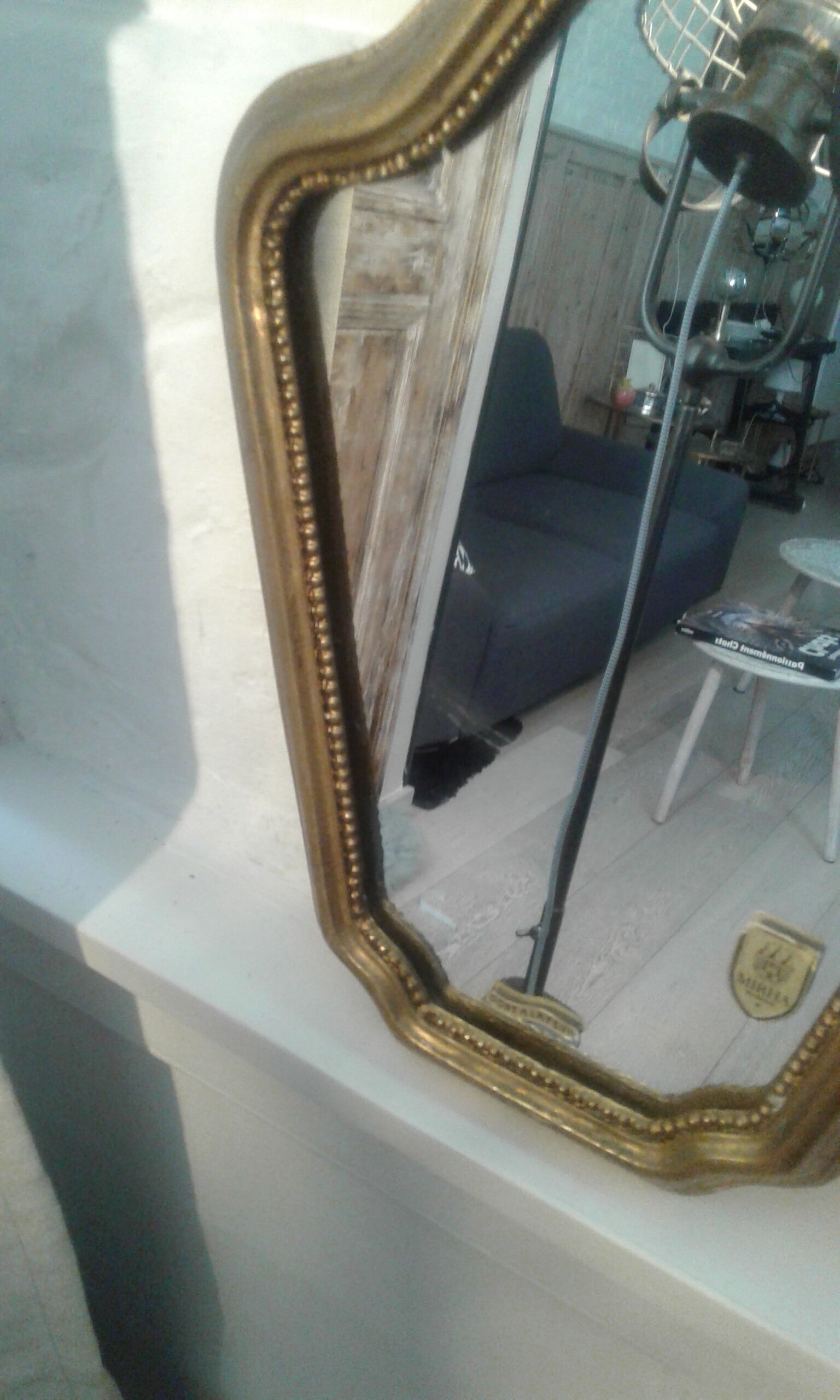 Golden mirror 25x39cm