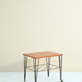 Scandinavian vintage coffee table with metal frame