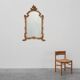 Large 20th century Baroque gilt wooden mirror in Louis XV style