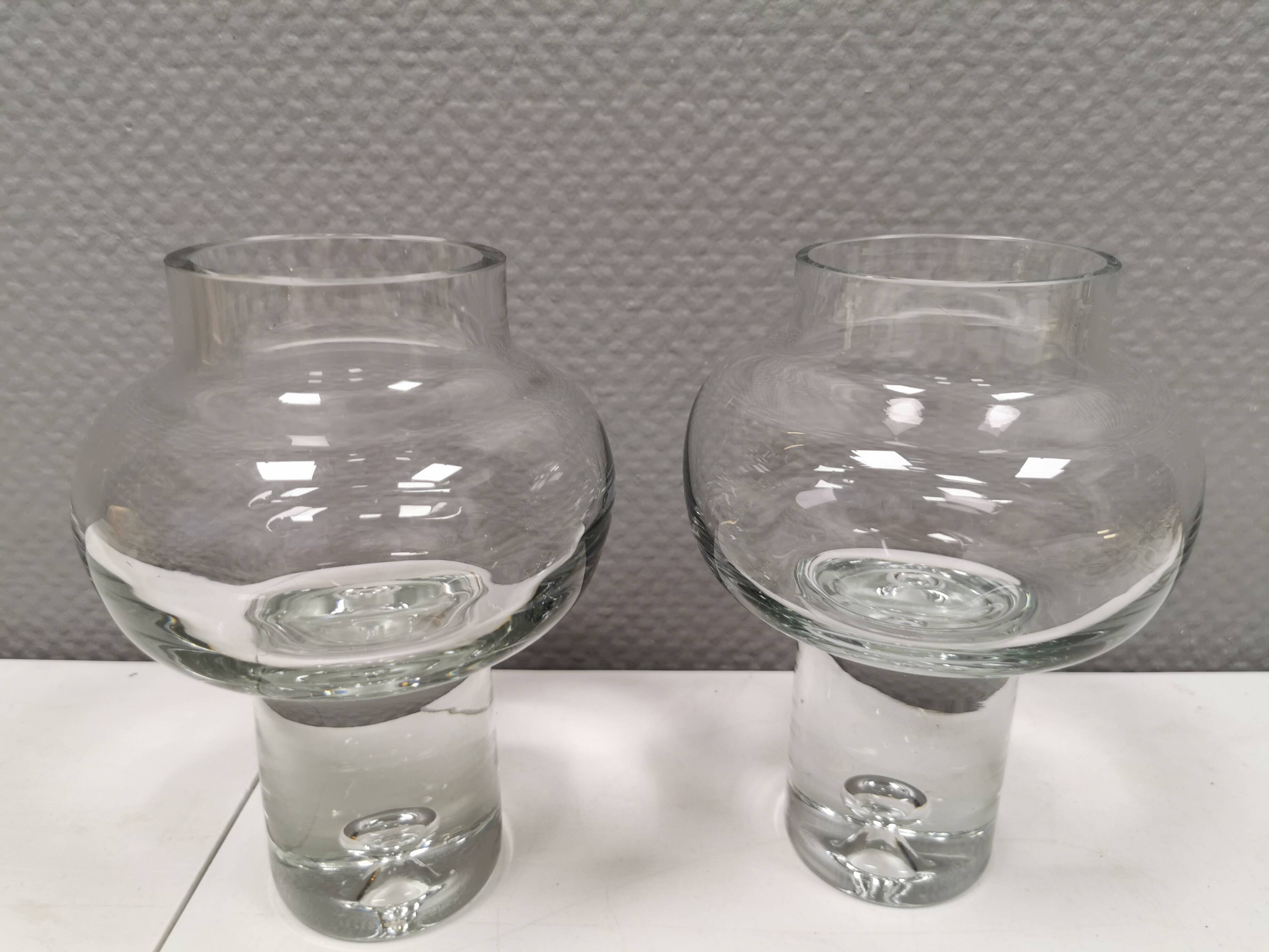 Two crystal glass vases from Polish Krosno glass